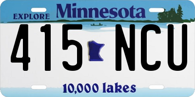 MN license plate 415NCU