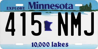 MN license plate 415NMJ