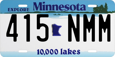 MN license plate 415NMM