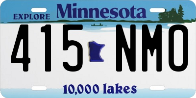 MN license plate 415NMO