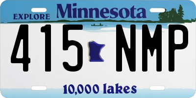 MN license plate 415NMP