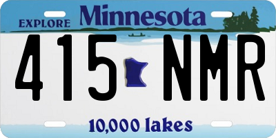 MN license plate 415NMR