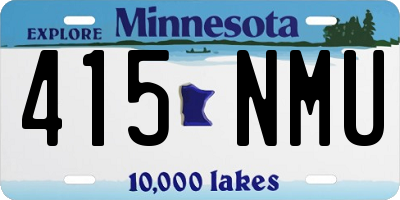 MN license plate 415NMU