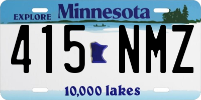 MN license plate 415NMZ