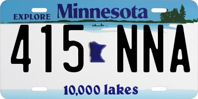 MN license plate 415NNA