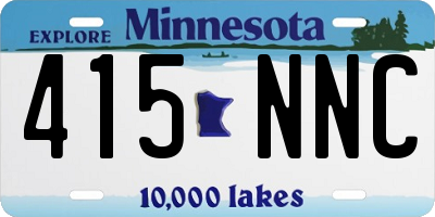 MN license plate 415NNC