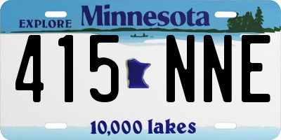 MN license plate 415NNE