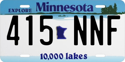 MN license plate 415NNF