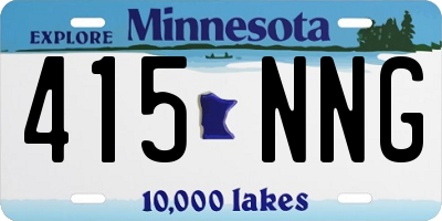 MN license plate 415NNG
