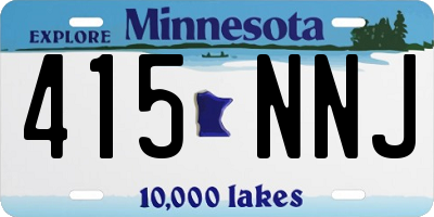 MN license plate 415NNJ