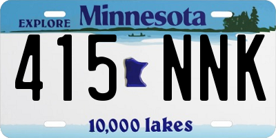 MN license plate 415NNK