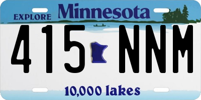 MN license plate 415NNM