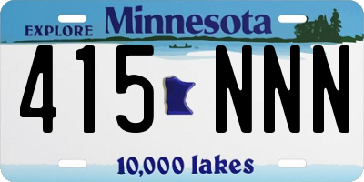 MN license plate 415NNN