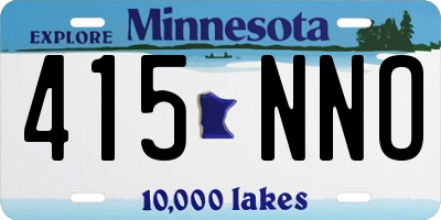 MN license plate 415NNO