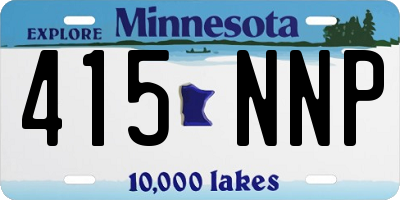 MN license plate 415NNP