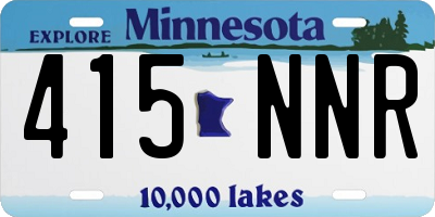 MN license plate 415NNR