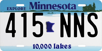 MN license plate 415NNS