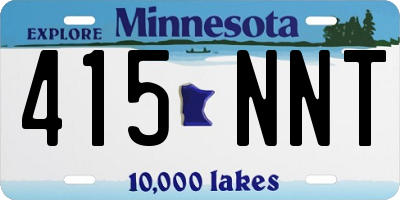 MN license plate 415NNT