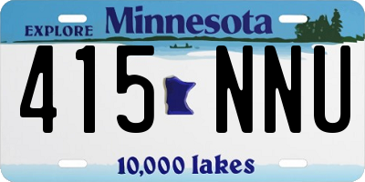 MN license plate 415NNU