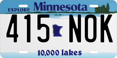 MN license plate 415NOK