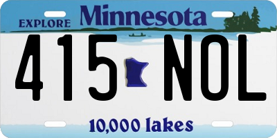 MN license plate 415NOL