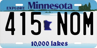 MN license plate 415NOM