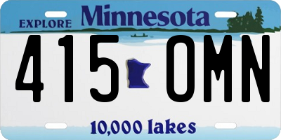 MN license plate 415OMN