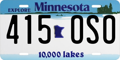 MN license plate 415OSO