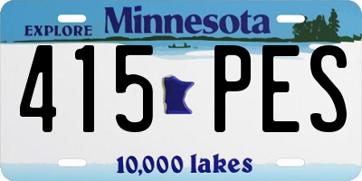 MN license plate 415PES