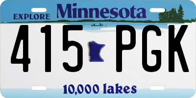 MN license plate 415PGK