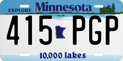 MN license plate 415PGP