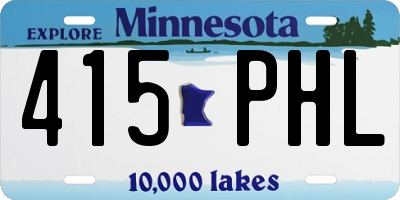 MN license plate 415PHL