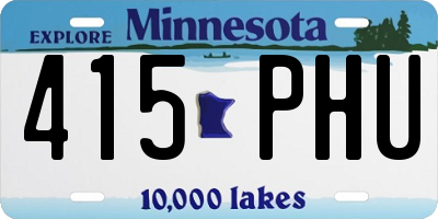 MN license plate 415PHU