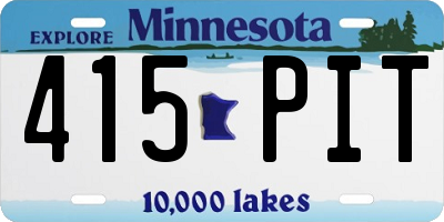 MN license plate 415PIT