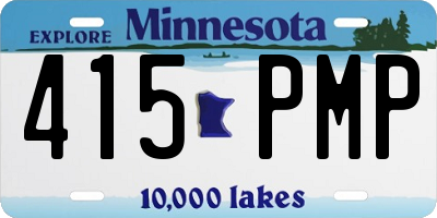 MN license plate 415PMP