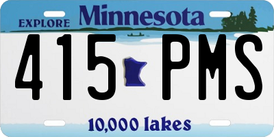 MN license plate 415PMS