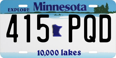MN license plate 415PQD