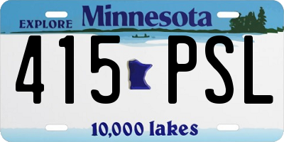 MN license plate 415PSL