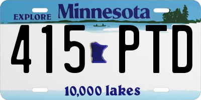 MN license plate 415PTD