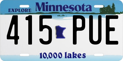 MN license plate 415PUE
