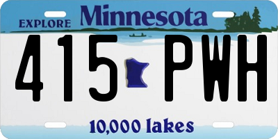 MN license plate 415PWH