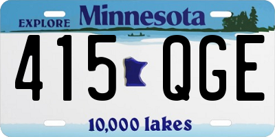 MN license plate 415QGE