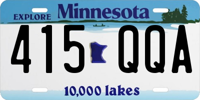 MN license plate 415QQA