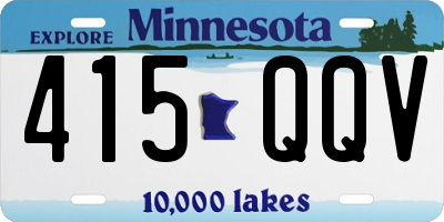 MN license plate 415QQV