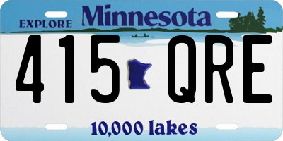 MN license plate 415QRE