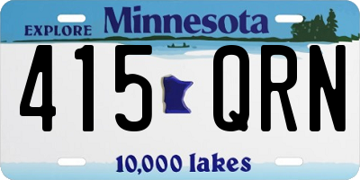 MN license plate 415QRN