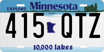 MN license plate 415QTZ