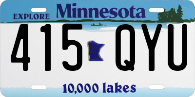MN license plate 415QYU