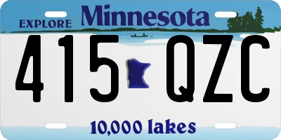MN license plate 415QZC