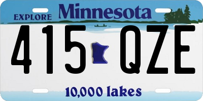 MN license plate 415QZE
